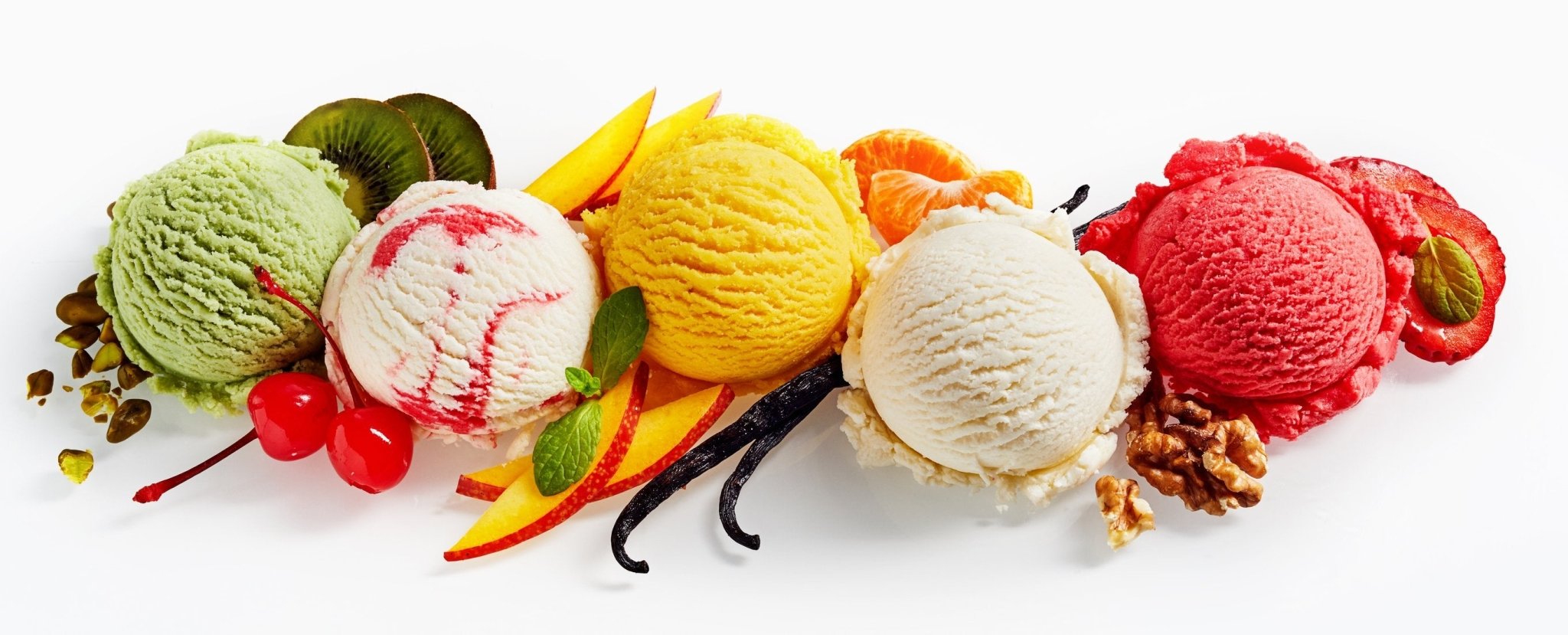 Concentrations of different stabilizers used in ice cream preparation