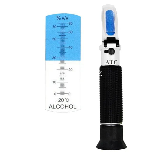 Handheld Alcohol Refractometer 0-80% for Spirits - Precision Brewing Instrument