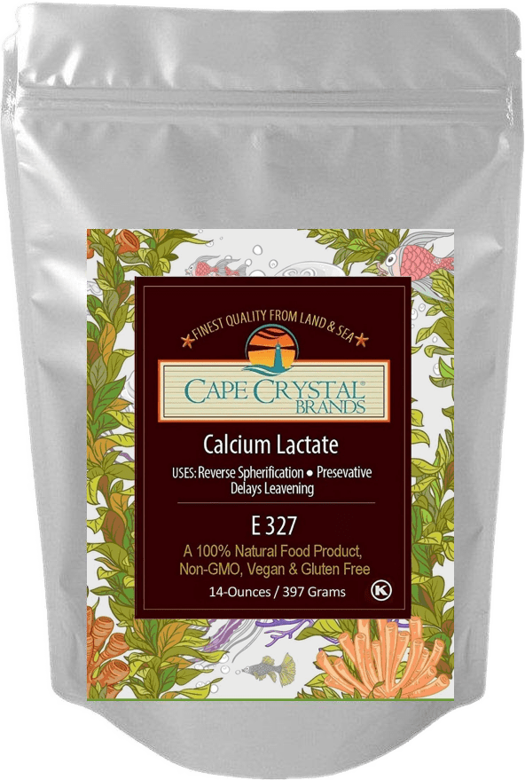 Calcium Lactate - Food Grade-Non GMO-Vegan-Kosher - Cape Crystal Brands