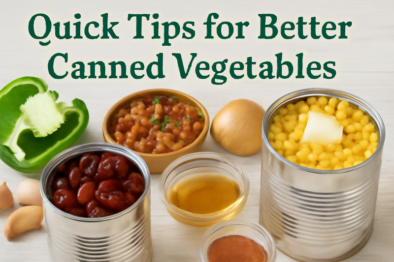 Questions on Improving the Taste for Canned Vegetables