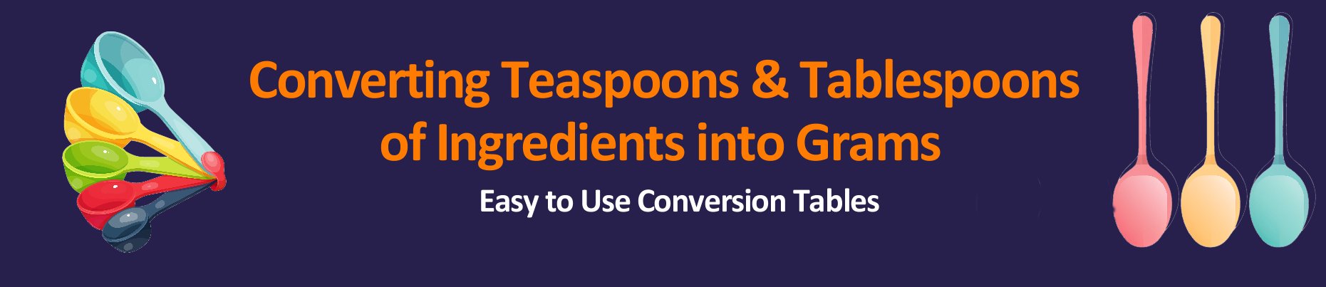Tsp to Grams & Tbsp to Grams Conversion Chart (50+ Ingredients + Free PDF)