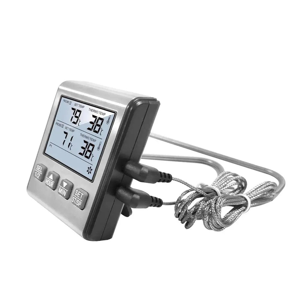 Digital Thermometer with Stainless Steel Probe and Alarm - The Ultimate Kitchen Companion