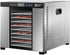 Magic Mill Food Dehydrator Machine with 11 stainless steel trays for snacks and jerky with adjustable timer and temperature control.