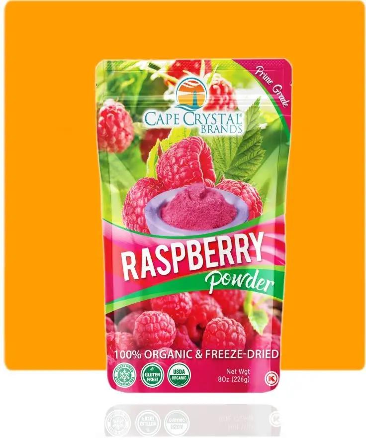 Cape Crystal Raspberry Powder 8 Oz – Freeze-dried (Equivalent to 800 Raspberries) - Cape Crystal Brands