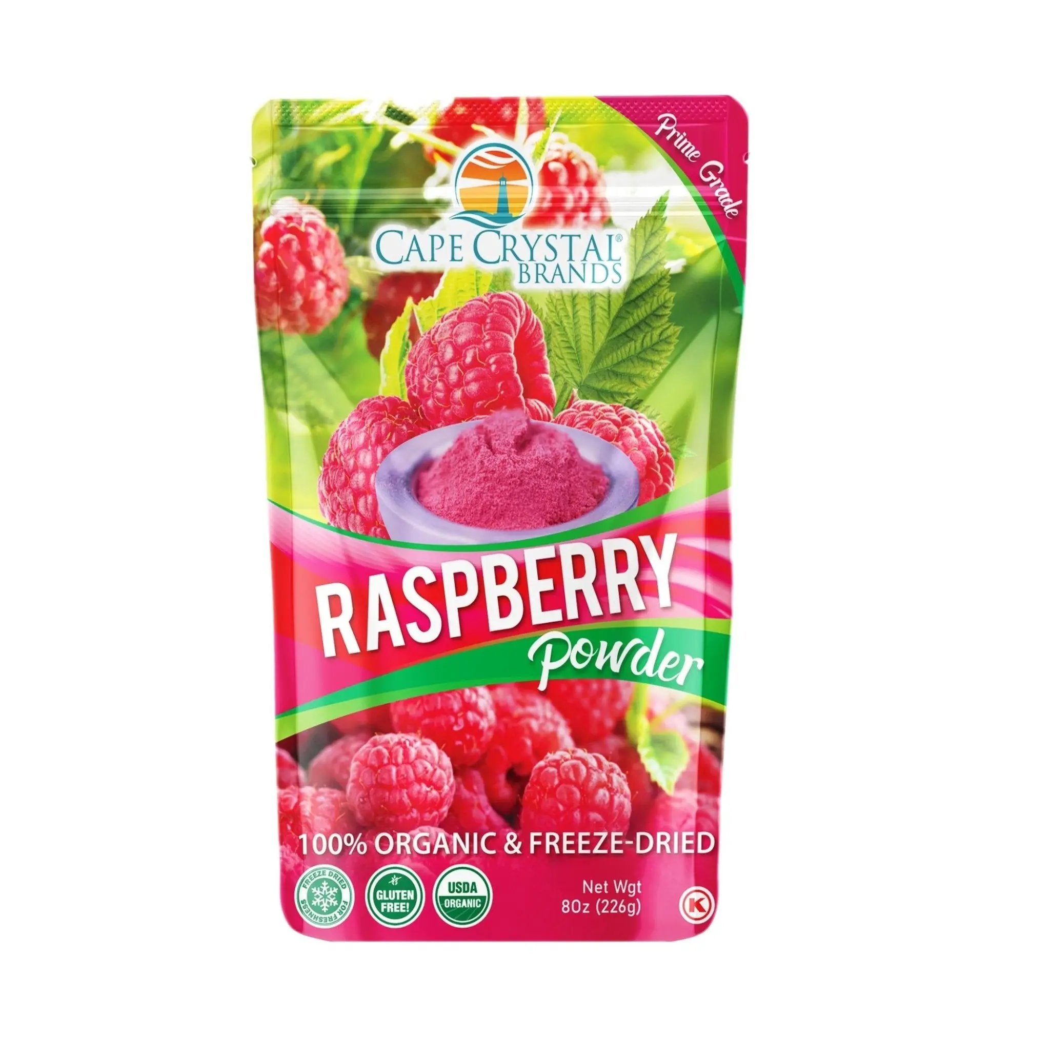 Cape Crystal Brands - 100% Pure & Organic Raspberry Powder - 8 oz
