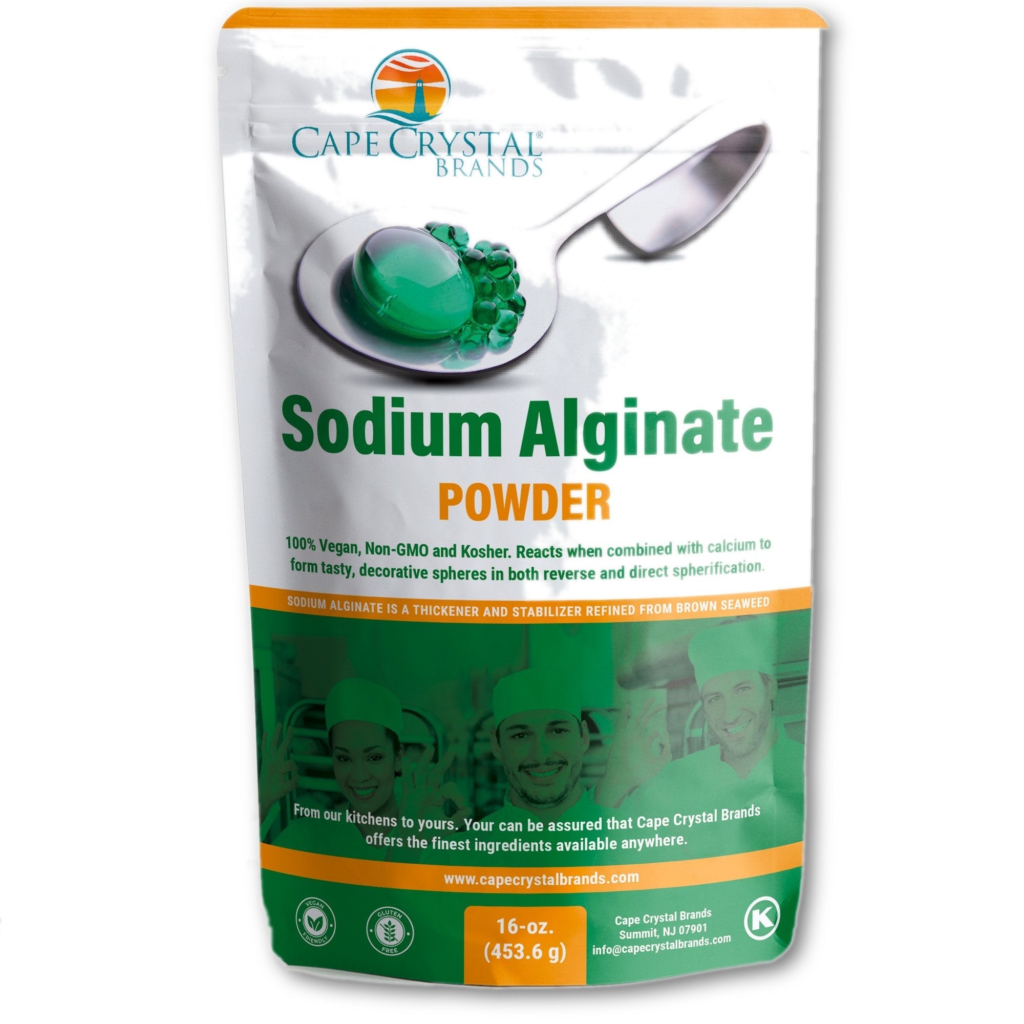 Cape Crystal Brands Sodium Alginate Powder for Chefs and Cooks, 2-oz 